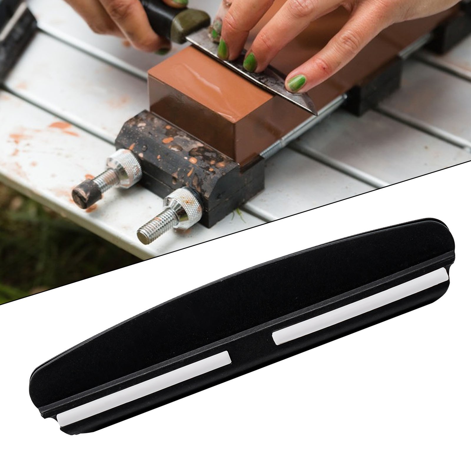 Angle Sharpener Kitchen Knives Black White Control The 15-degree Angle