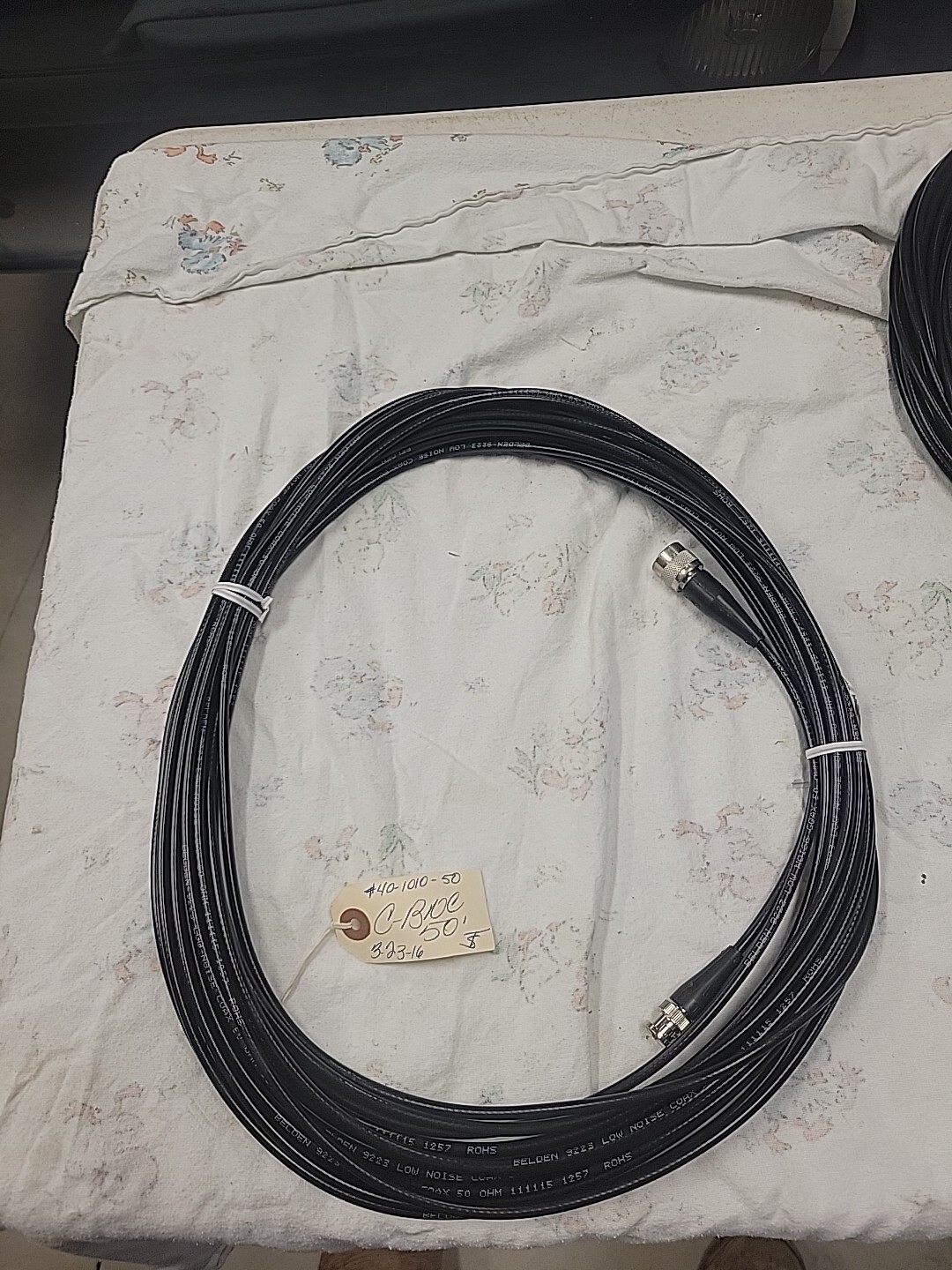 Ludlum Detector 50ft Cable C To BNC Connection