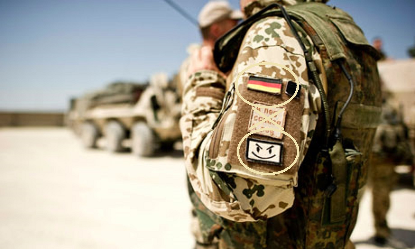 KANDAHAR WHACKER© NATO ISAF JSOC BUNDESWEHR KSK SSI: German Flag + Evil Smile
