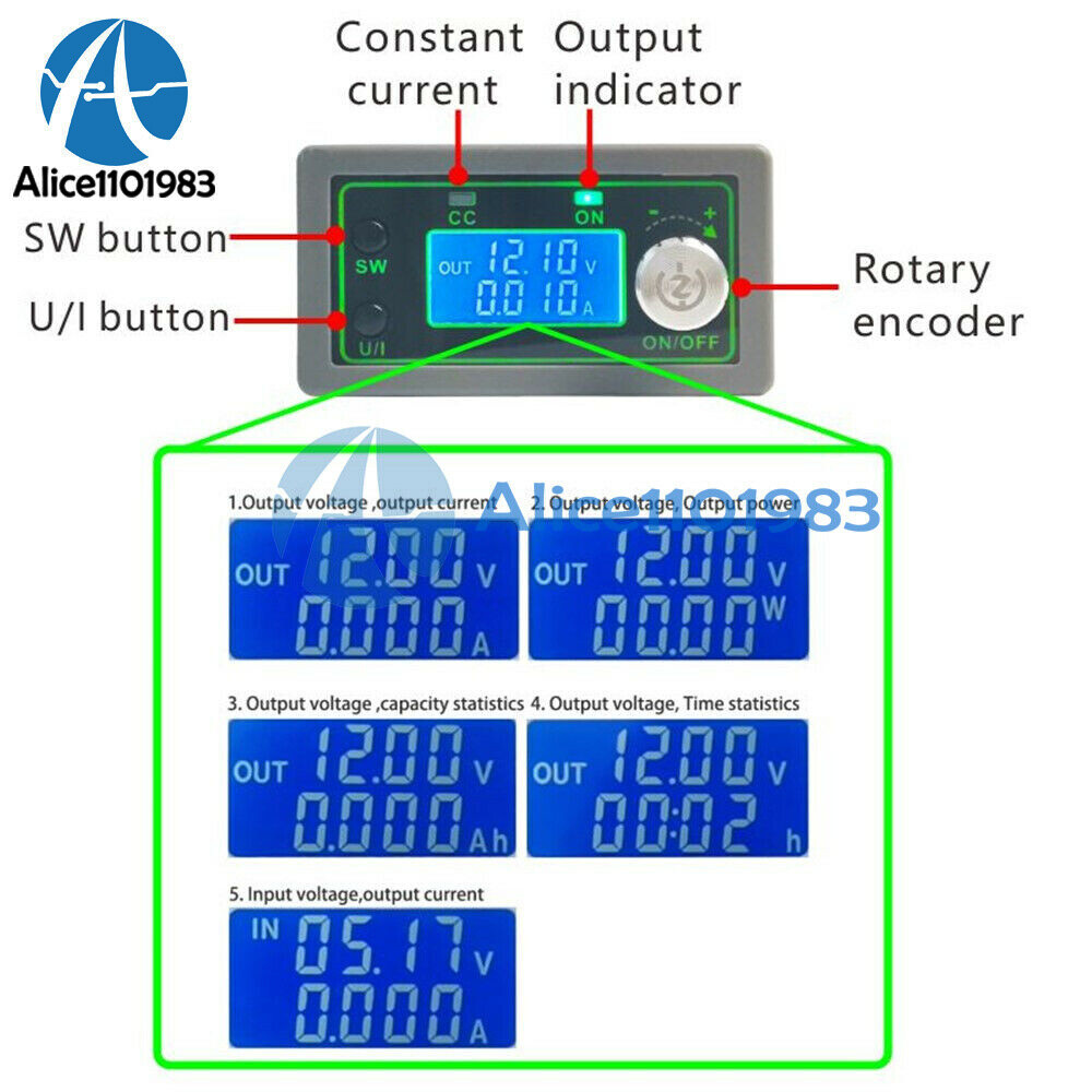 50V 5A CNC Buck Converter Step-Down Power Supply Module DC Voltage Regulator LCD