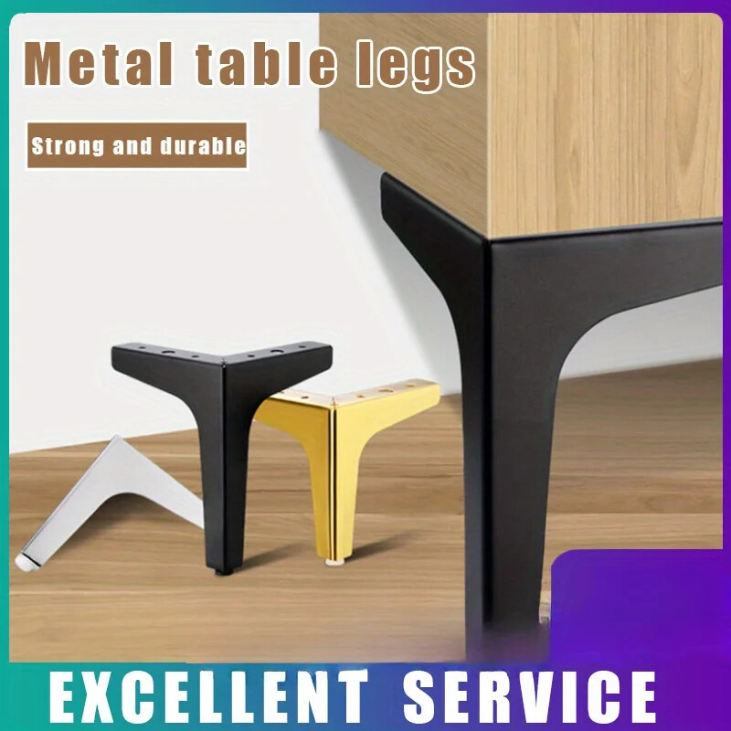 4pcs Furniture Leg Gold Black Sofa Feet For Table Chair Cabinet Support 13CM