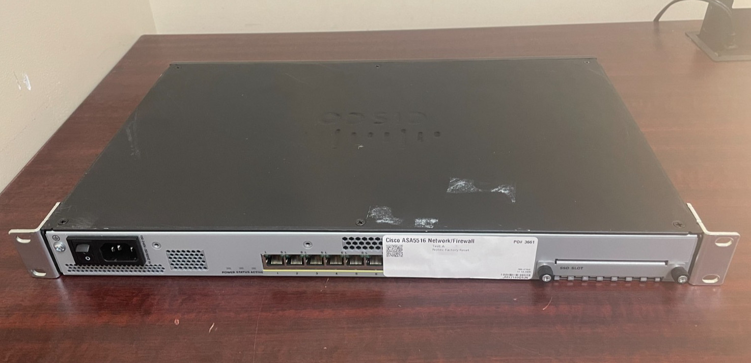 Cisco ASA5516-X ASA 5516-X Network Security Firewall Factory Reset