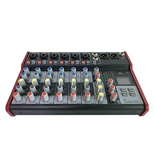 Pyle PMX848BT Professional Wireless DJ Mixer - 8-Channel Bluetooth Compatible