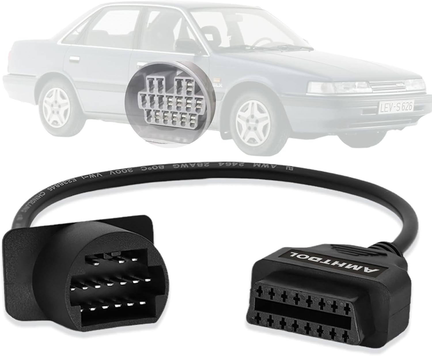 OBDIISVS 8Pin to 16Pin OBD2 Adapter for Polaris RZR Ranger Sportsman Diagnostic
