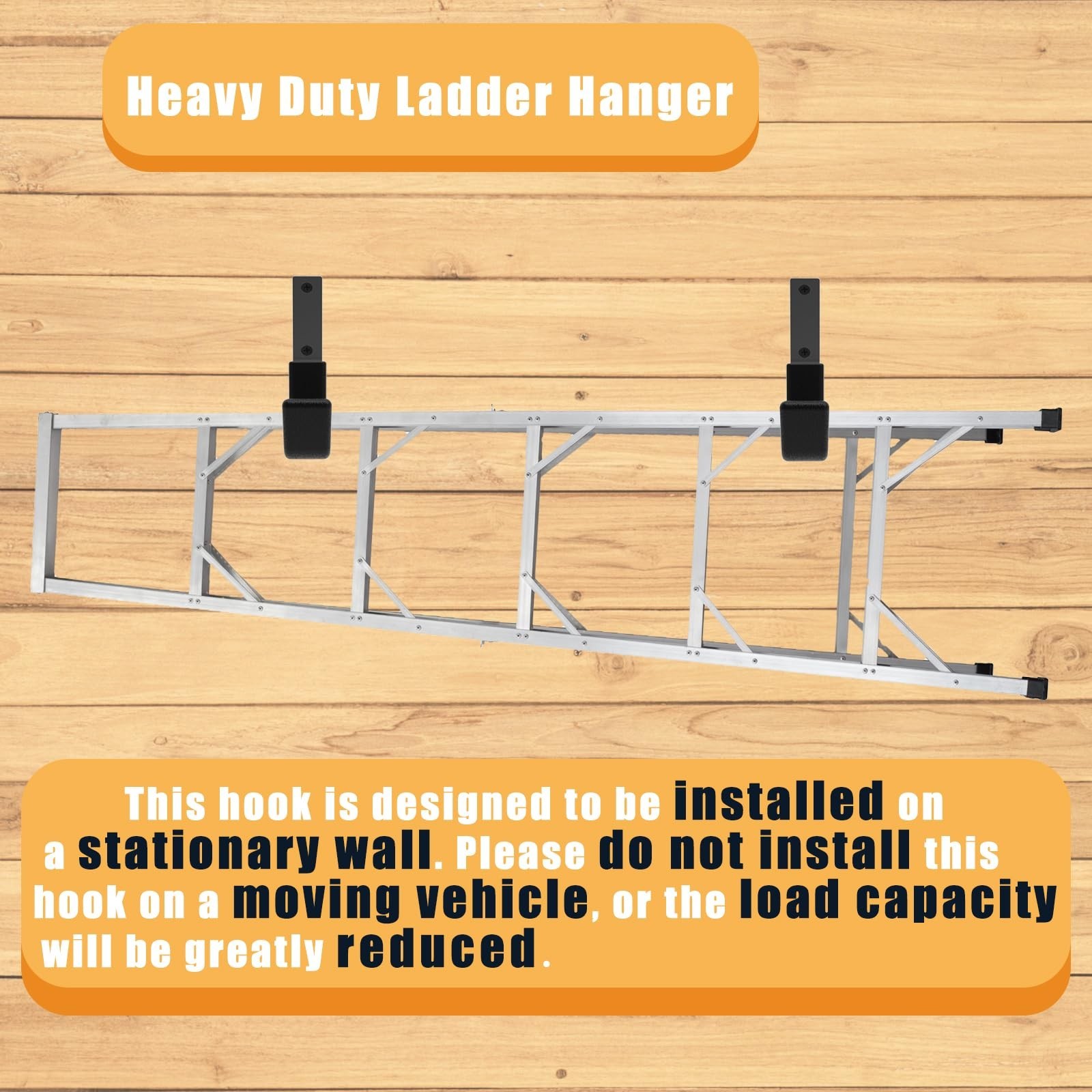 Heavy Duty Utility Hook System - Wall Mounted Garage Hooks for Bikes, Ladders...