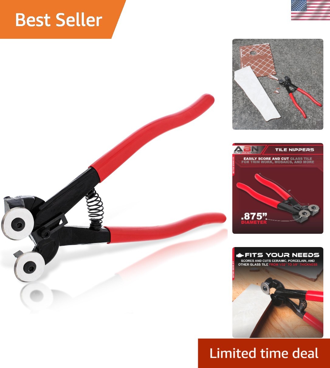 Ergonomic Glass & Ceramic Tile Nippers - Lightweight Design for Precision Cuts