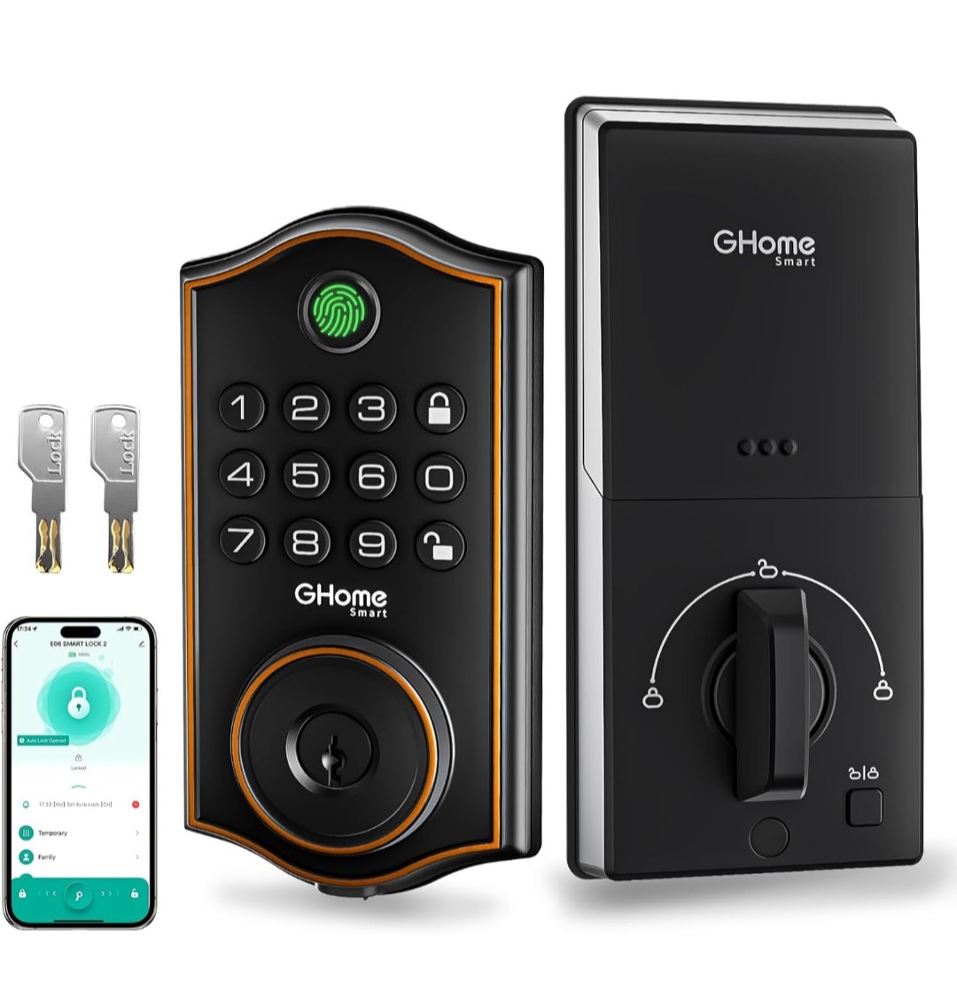 GHome Smart deadbolt Lock, Keyless Entry Door Lock for Front Door, App Remote...
