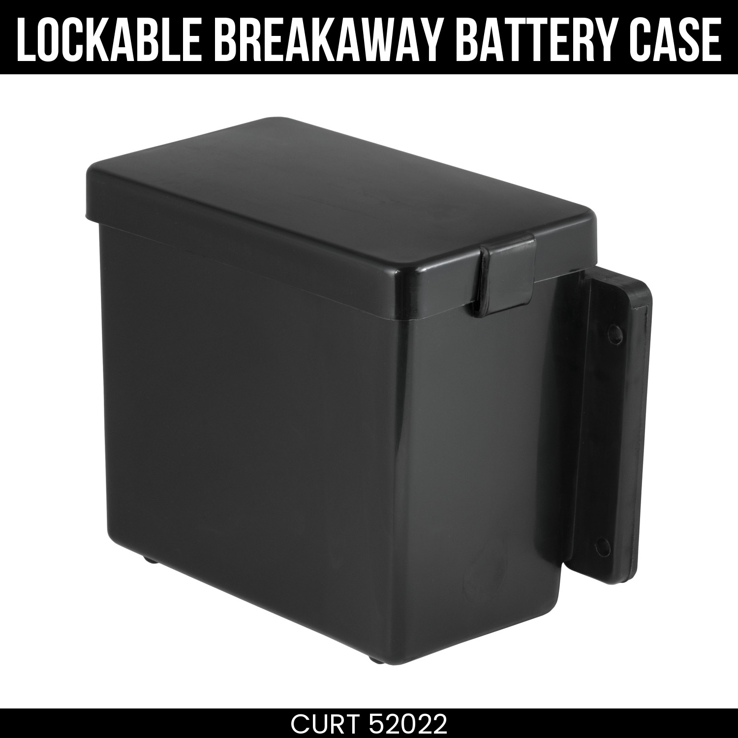CURT Lockable Trailer Breakaway Battery Case 6 x 5.5 x 3.25 Inches 52022