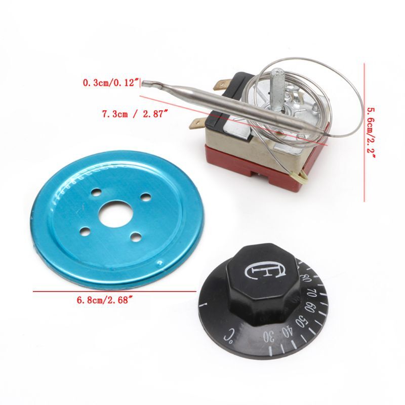 250V 16A Temperature Controller 30-110 Thermostat Knob Capillary