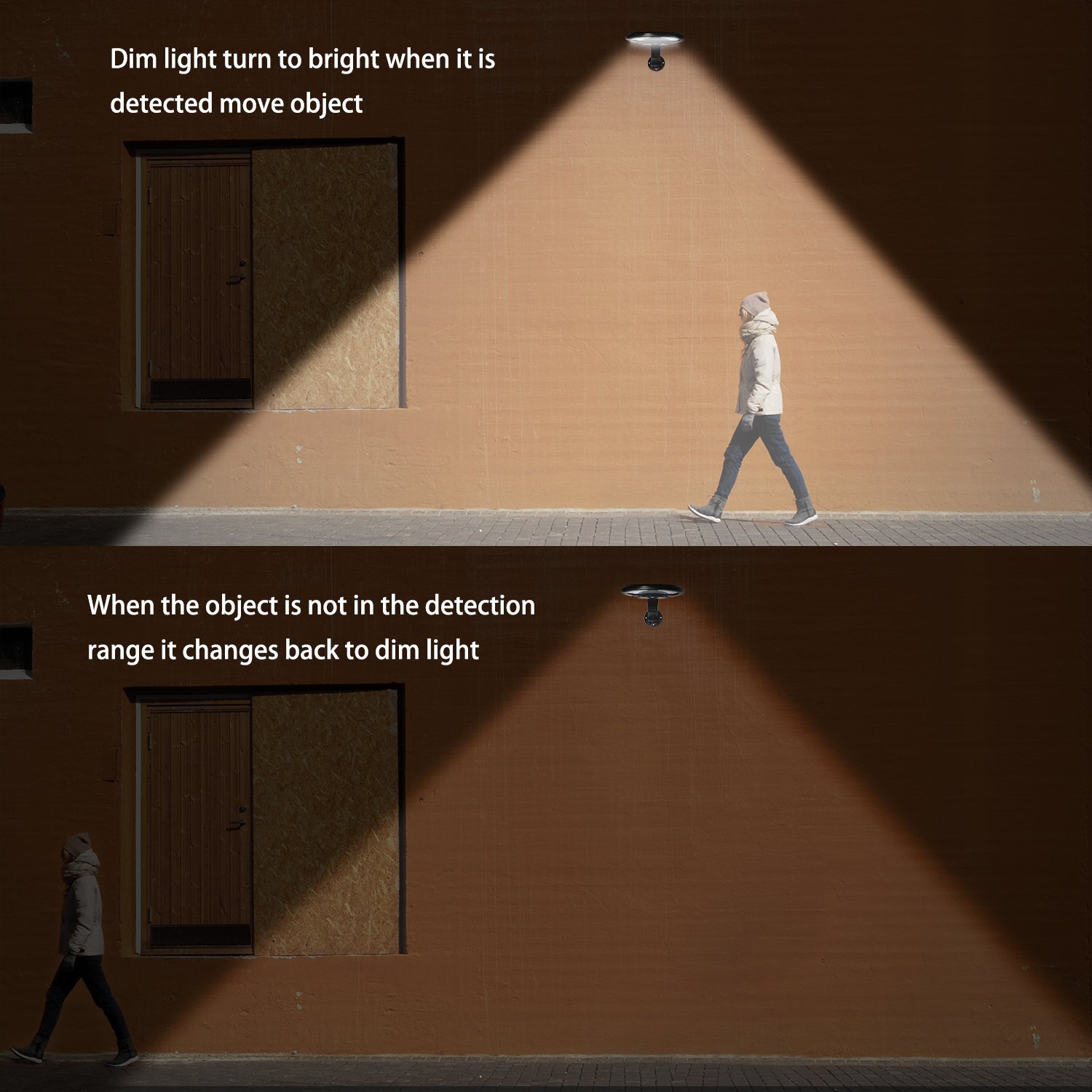 Self-Contained 160° Black Motion Activated Outdoor Integrated LED Solar Security
