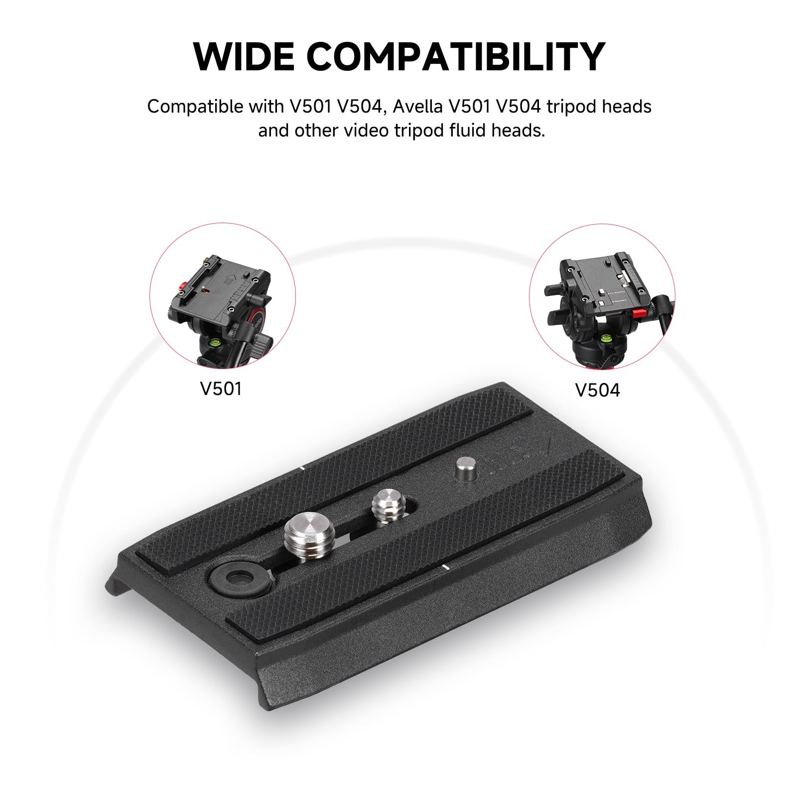 Universal Sliding Quick Release Plate Replacement Camera Mount with 1/4 Inch and