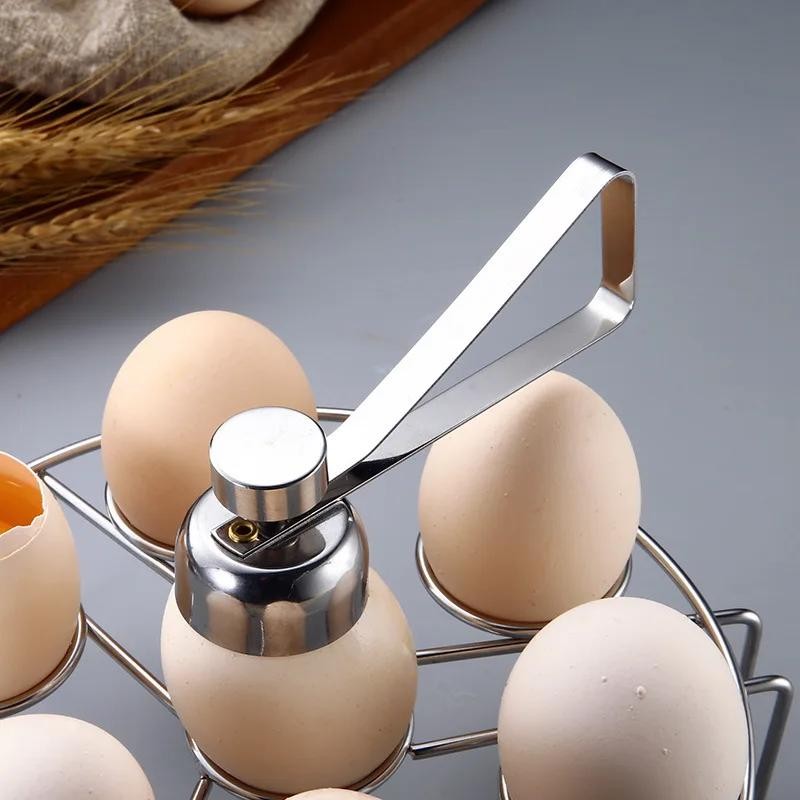 Double‑head 304 Stainless Steel Eggshell Opener Scissors for Boiled Eggs