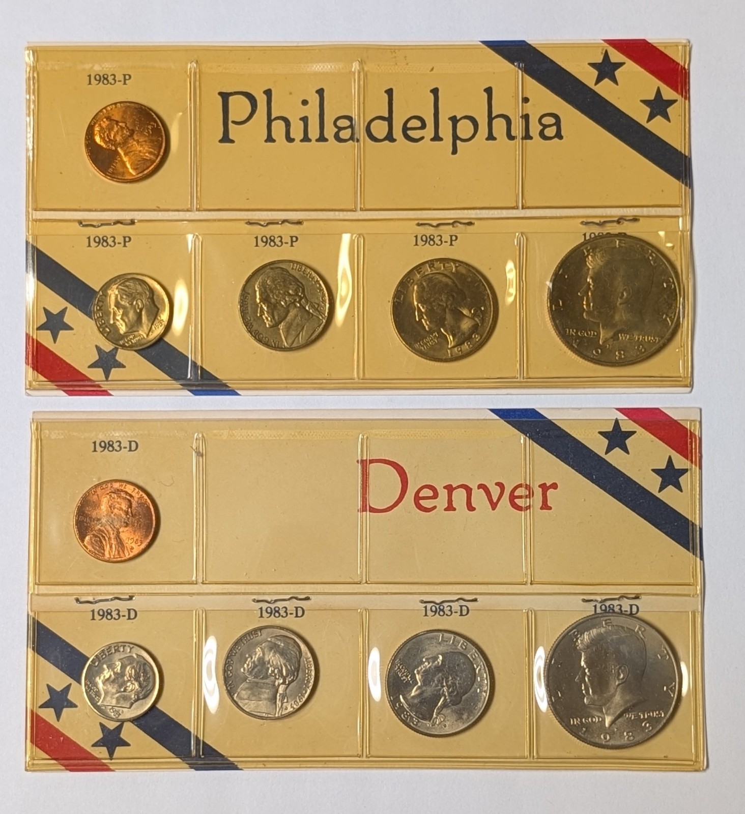 1982 & 1983 P & D Uncirculated Sets ~ US Mint Coins ~ Like Souvenir Sets