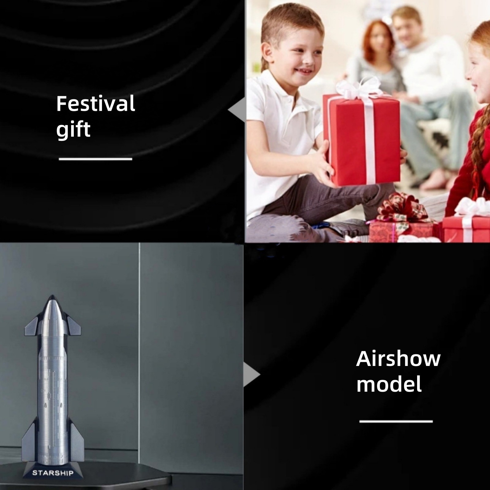 21cm 1/240 For SpaceX Starship S24 Falcon Heavy Dragon Spaceship Model Souvenir
