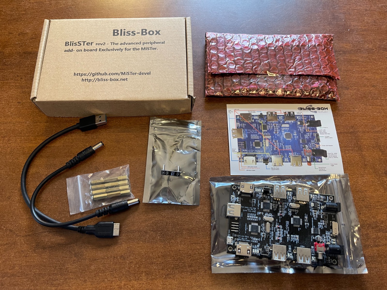 BlisSTer rev2 - Bliss-Box LLAPI Board for MiSTer FPGA, open-box, tested, works