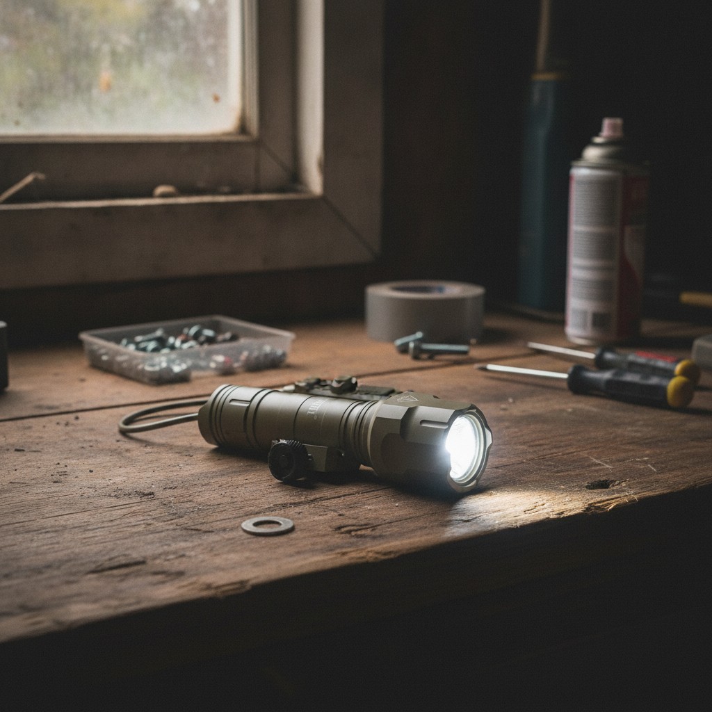 Rifle Light 1200LM 22500Candela WL25 Tactical AR Flashlight LED Outdoor Light