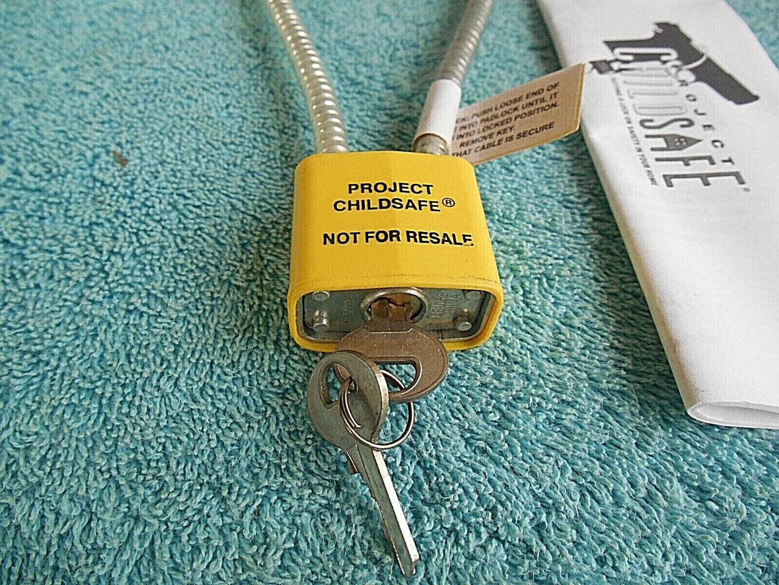 Project Child Safe Cable Gun Lock with 2 Keys New in Original Package