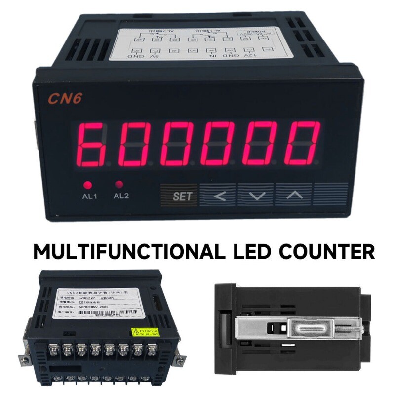 6-Digital Multifunctional LED Counter Grating Encoder Display Meter Relay USA