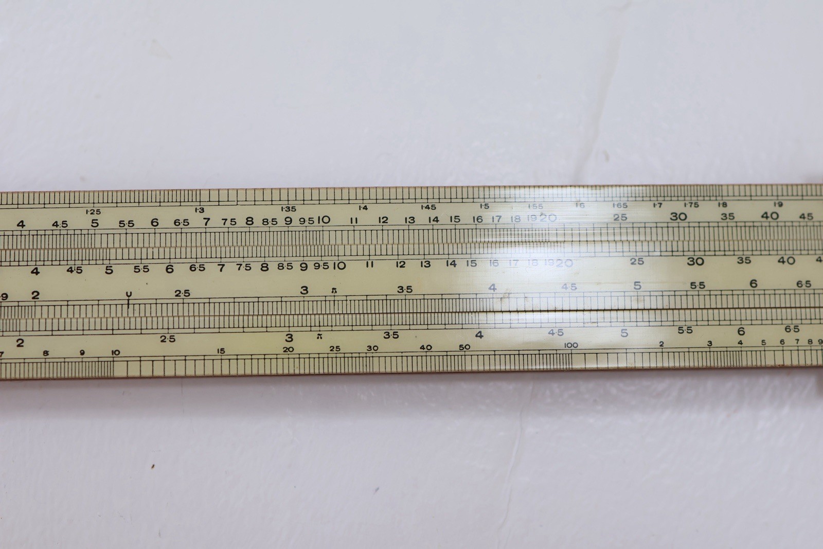 Vintage Unique Log Slide Rule Ruler 12”
