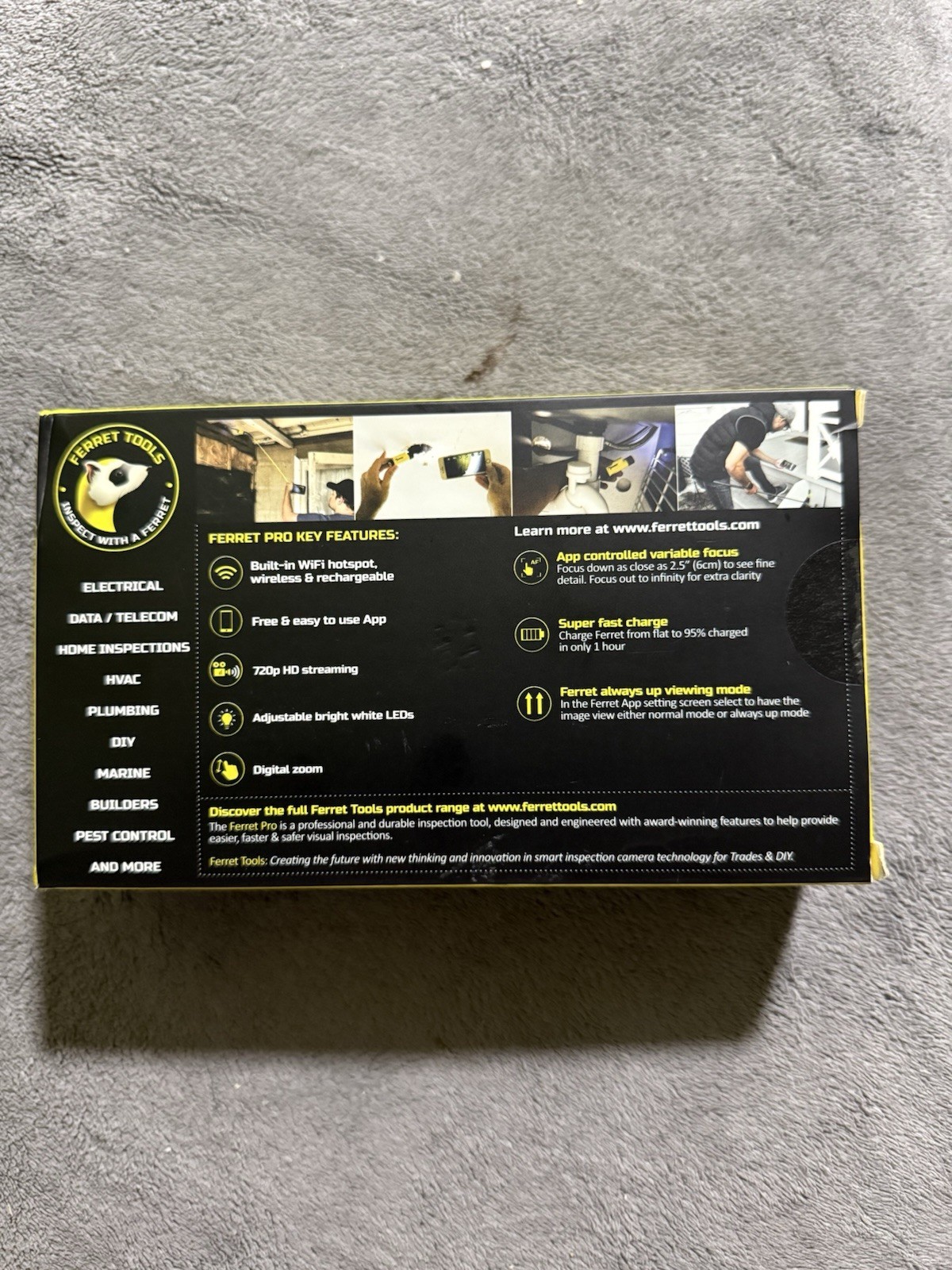 Ferret Pro Wireless Inspection Camera & Cable Pulling Tool - Multipurpose wit...