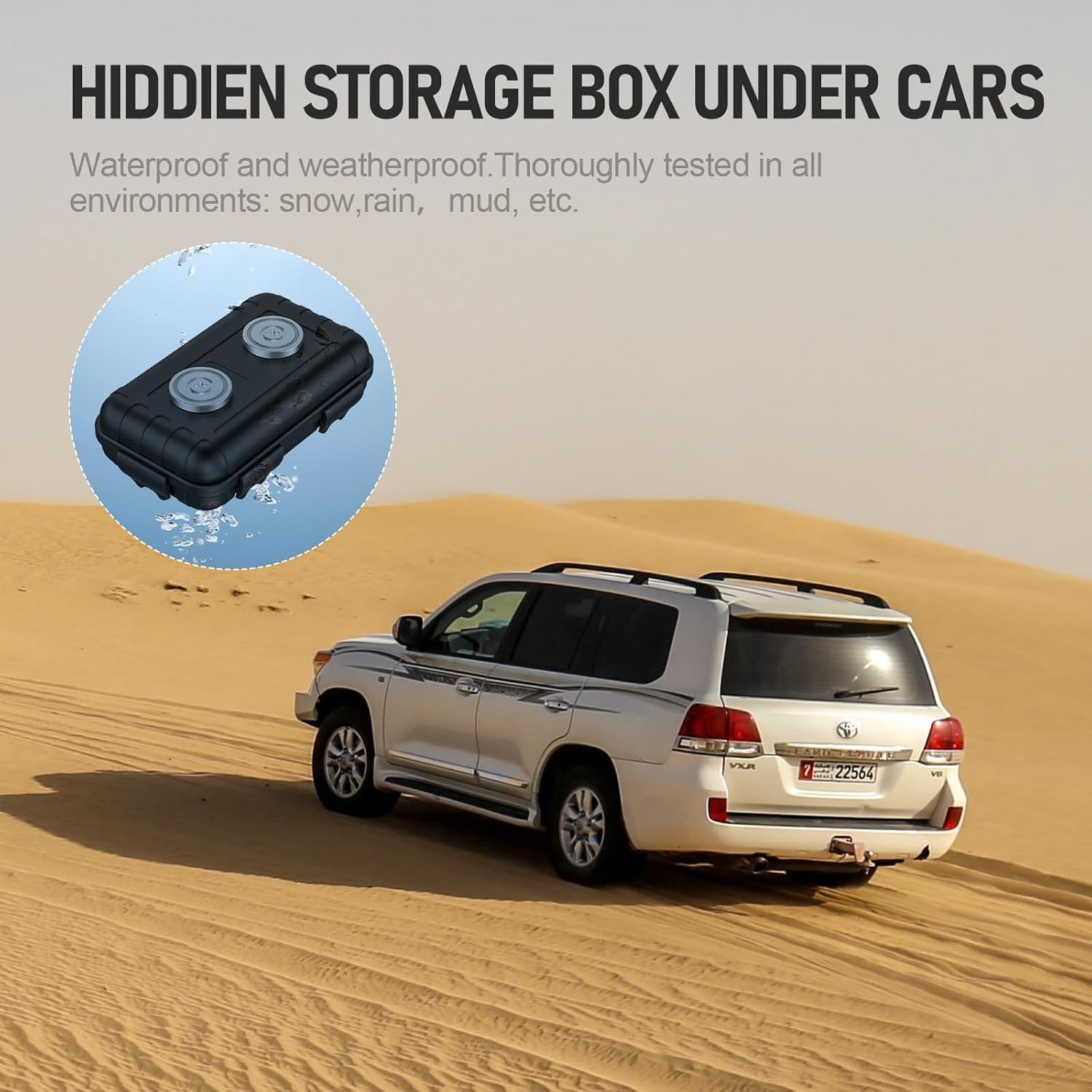 Magnetic Key Box,Magnet Key Holder Under car,Hide a Key Magnetic Regular