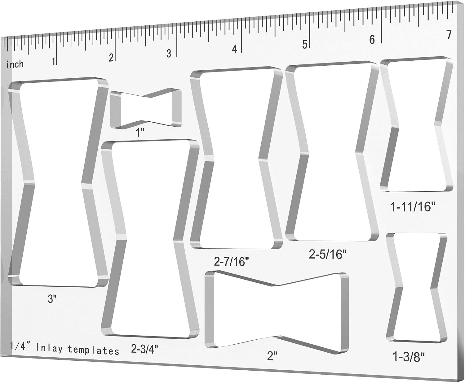 8 in 1 Router Templates for Woodworking, Router Jig Bowtie Template