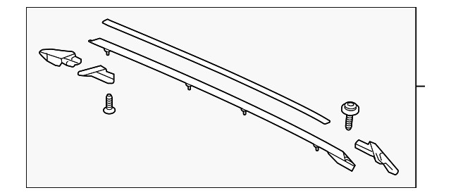 Genuine GM Driver Side Roof Luggage Carrier Side Rail 22831399