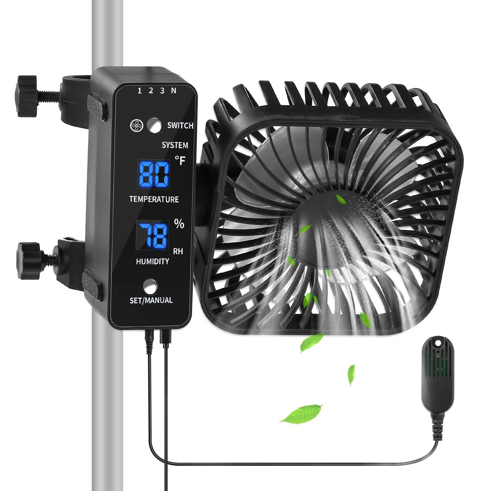 4" Grow Tent Fan with Auto Humidity Control for Hydroponics & Gardens
