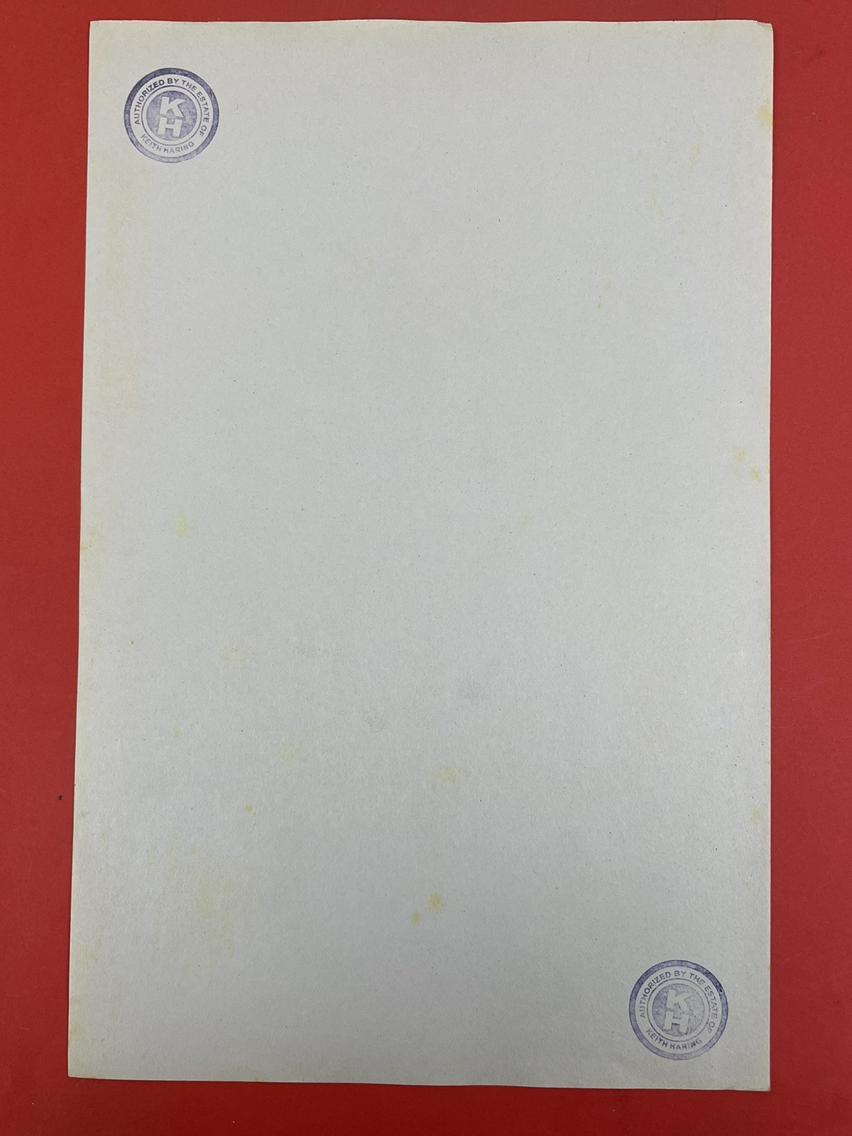 Keith Haring Drawing on paper (Handmade) signed and stamped
