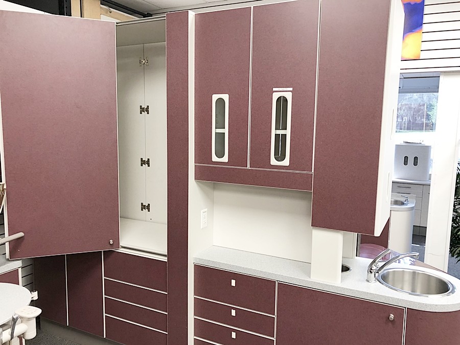 ADEC 5543 Center Island Console w/ X-Ray Pass Through & Privacy Doors