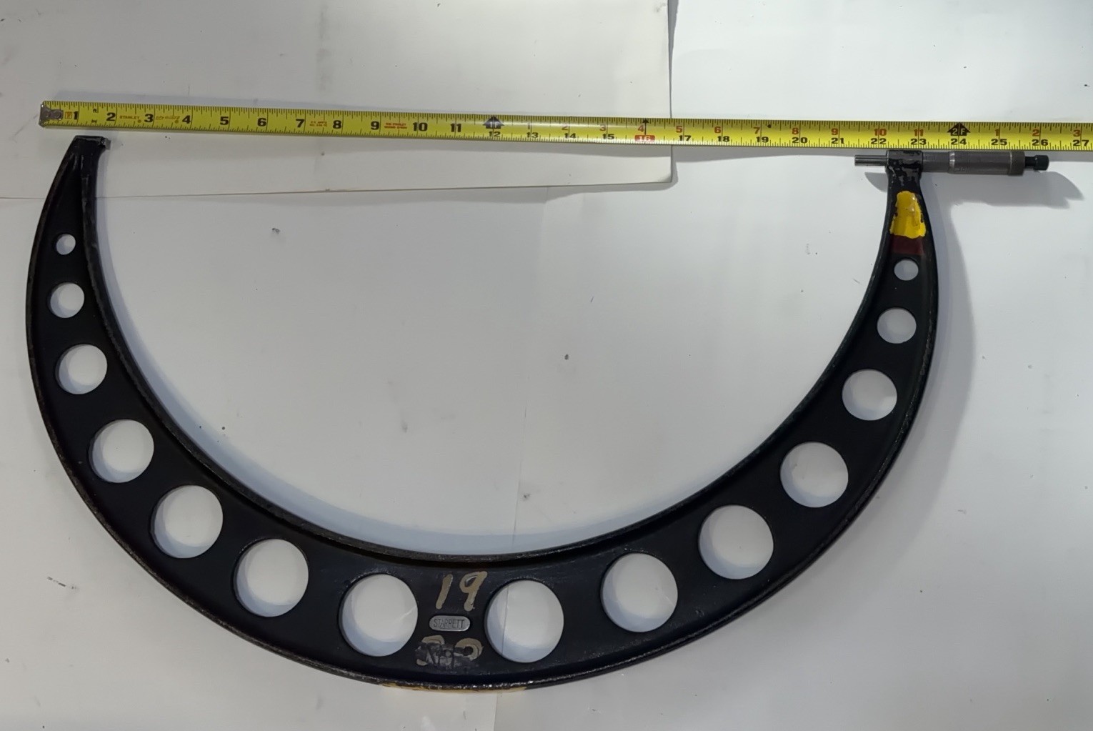 Starrett 19” – 20”  Outside Micrometer #436 Ratcheting