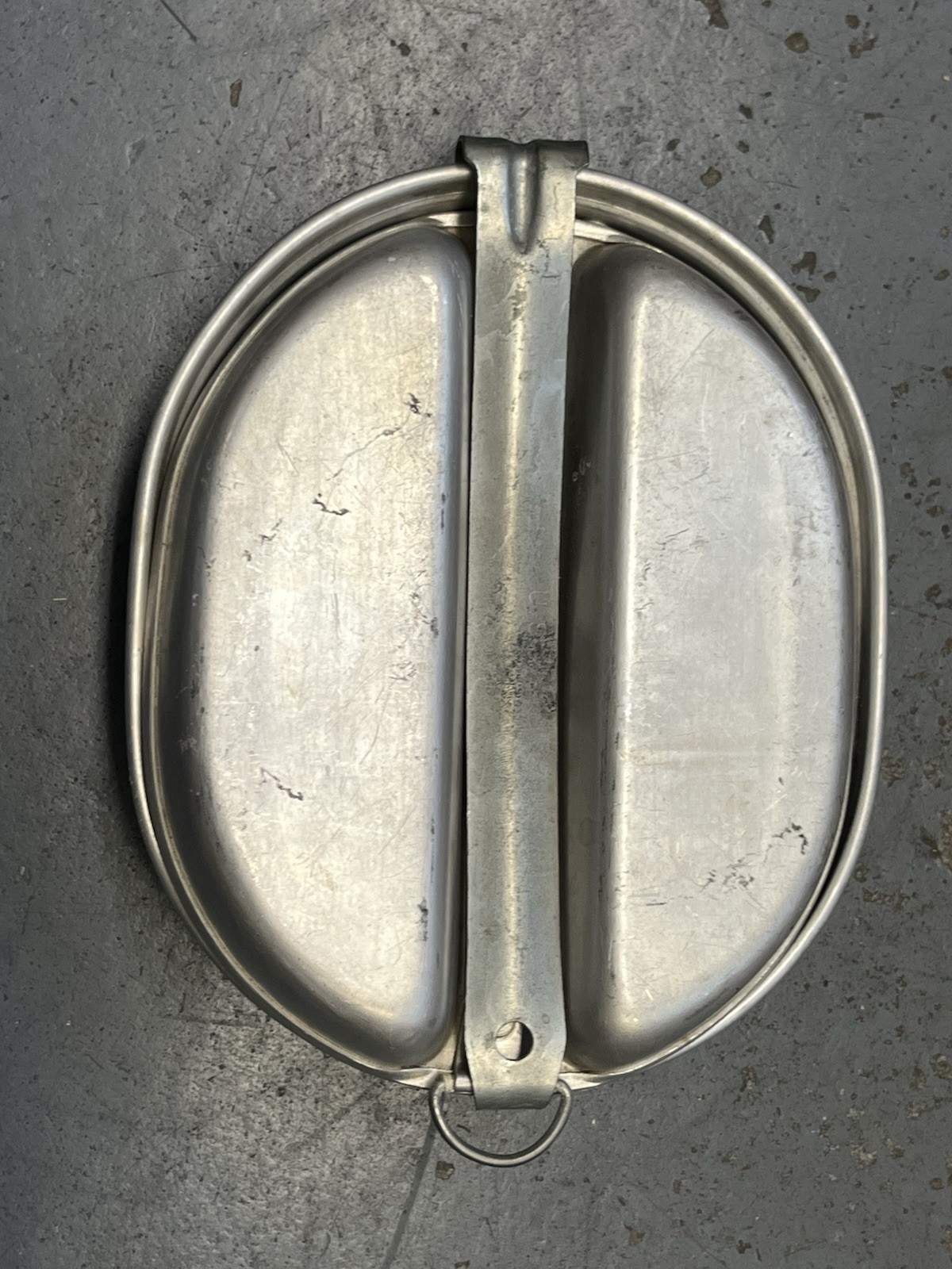 Original US Field Gear Plate Ration Food Tin Fork Knife Spoon Set Dated 1944