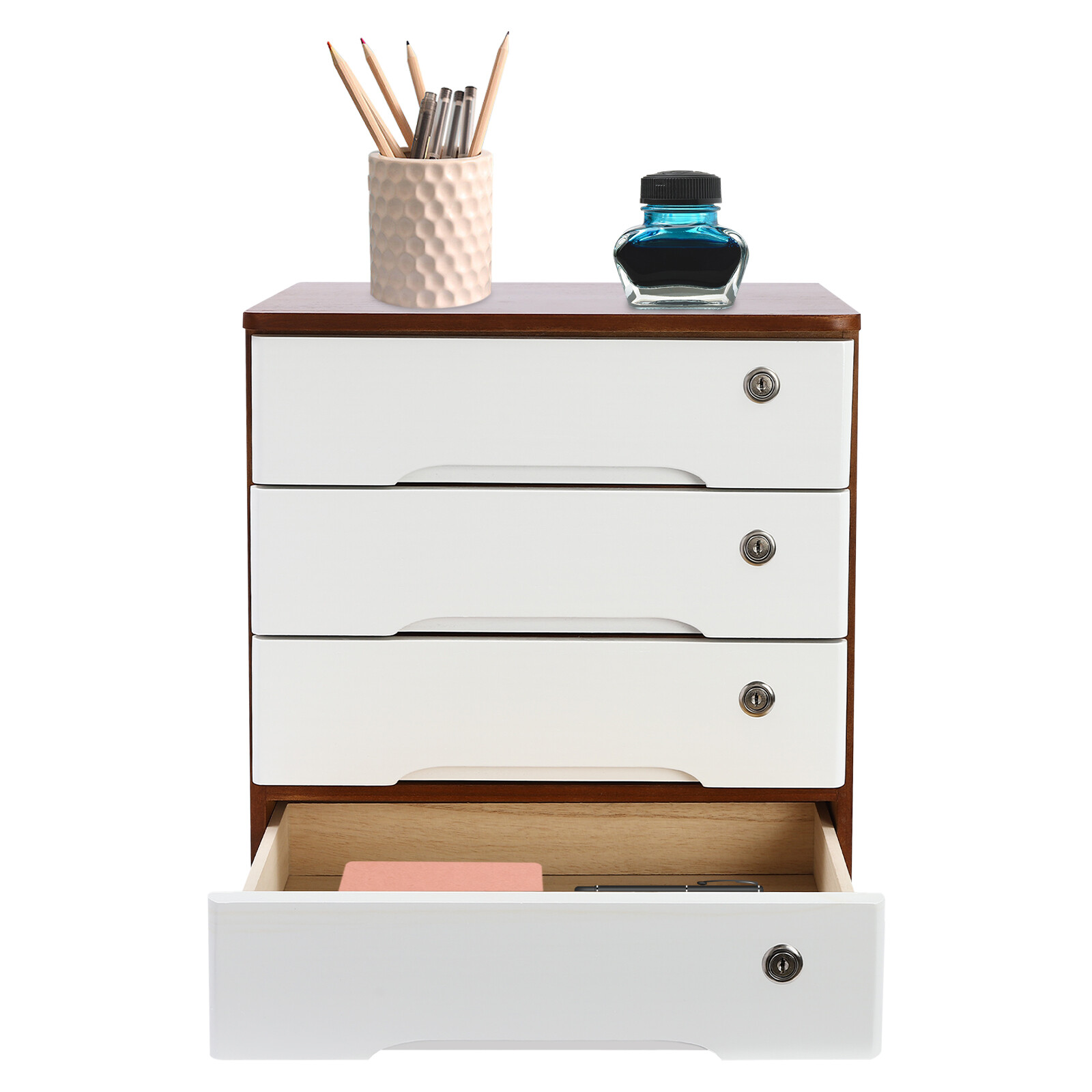 Wooden Desktop Storage Cabinet 1575*1102*1594 in Desk Storage Box Lockable