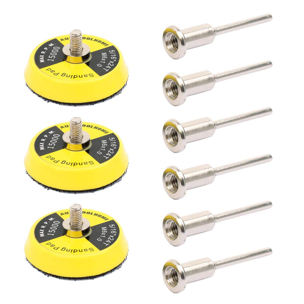 2 Inch Hook and Loop Sanding Pad with 1/8" Mandrel – Replacement Backing Pad for