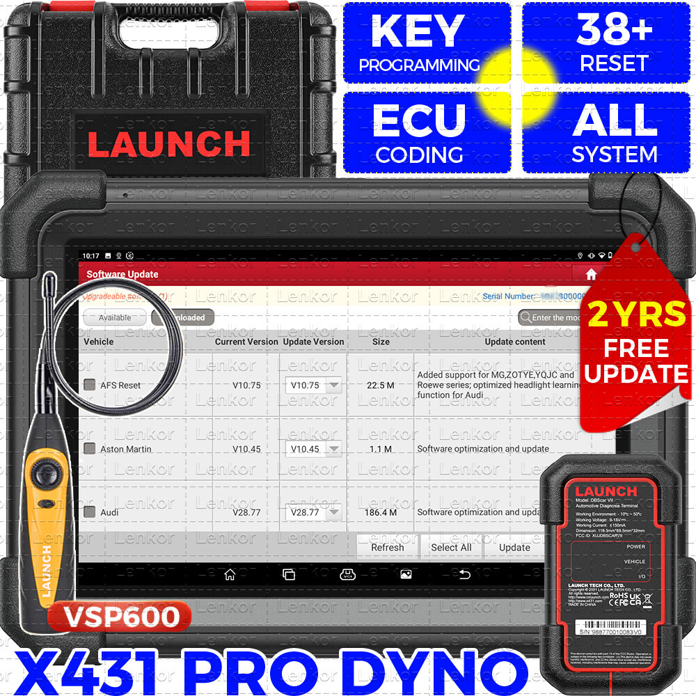 Launch X431 PRO DYNO V+ Pros Bidirectional Coding Automotive Diagnostic Scanner