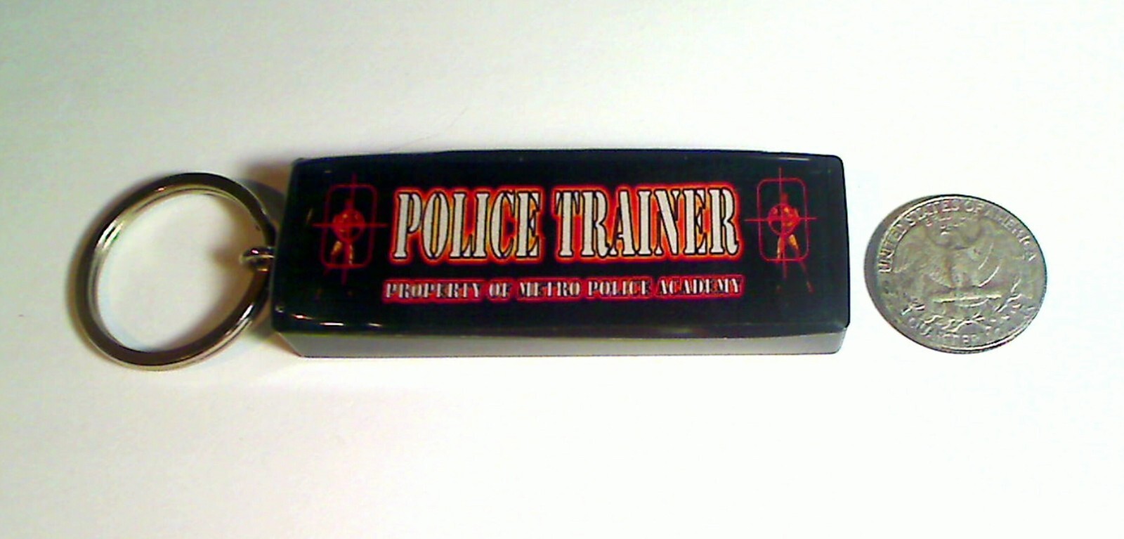 Police Trainer Arcade Marquee Coin Door accessory Keychain