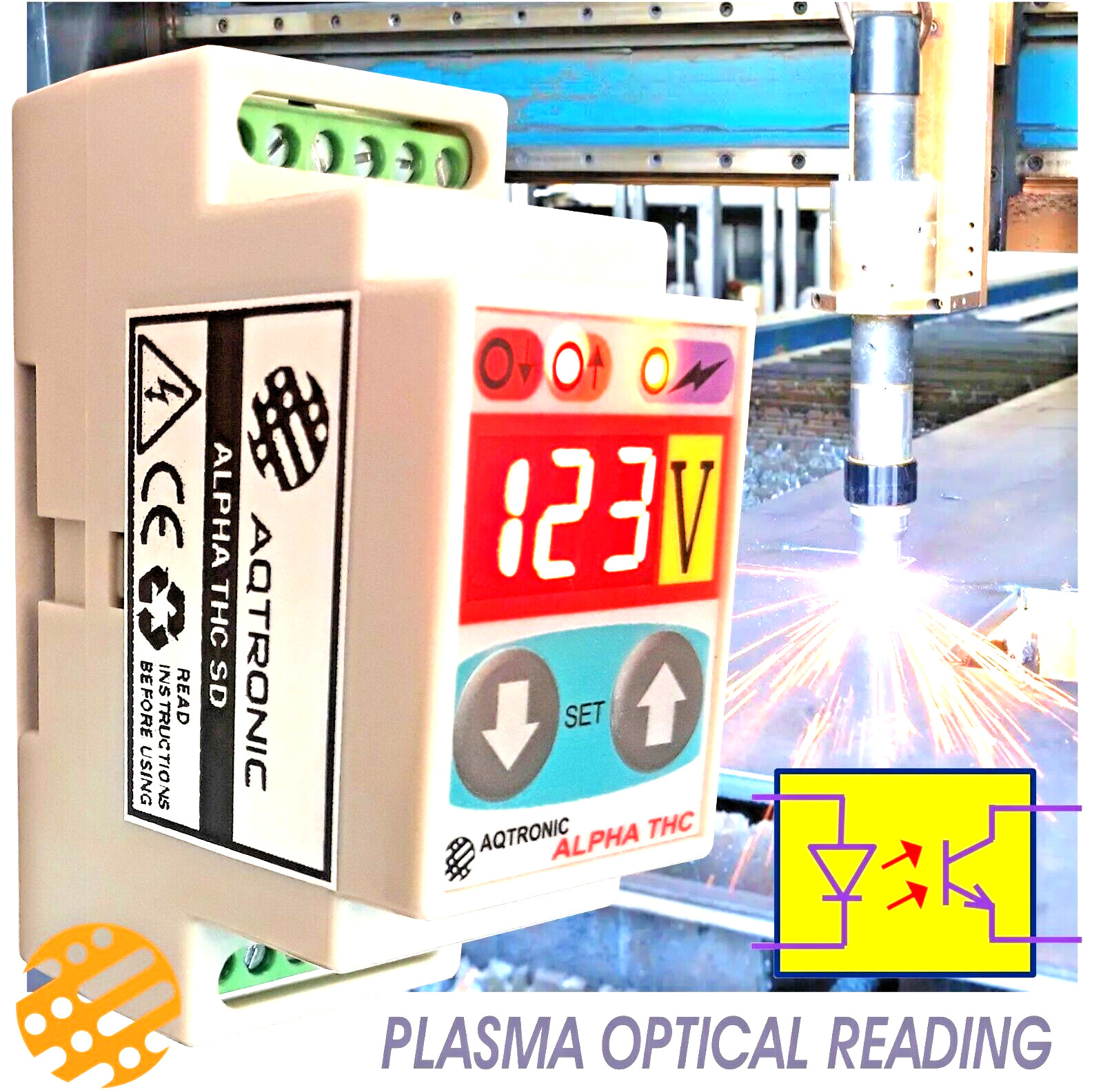 Plasma cutter CNC THC OPTICAL READING Torch Height Control (SD) ANTI-DIVE