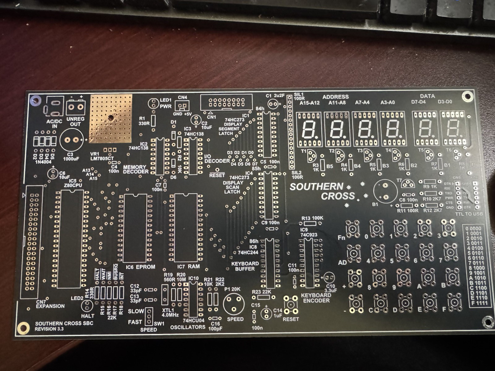 Southern Cross Z80 Raw Board v 3.3 USA , Ohio