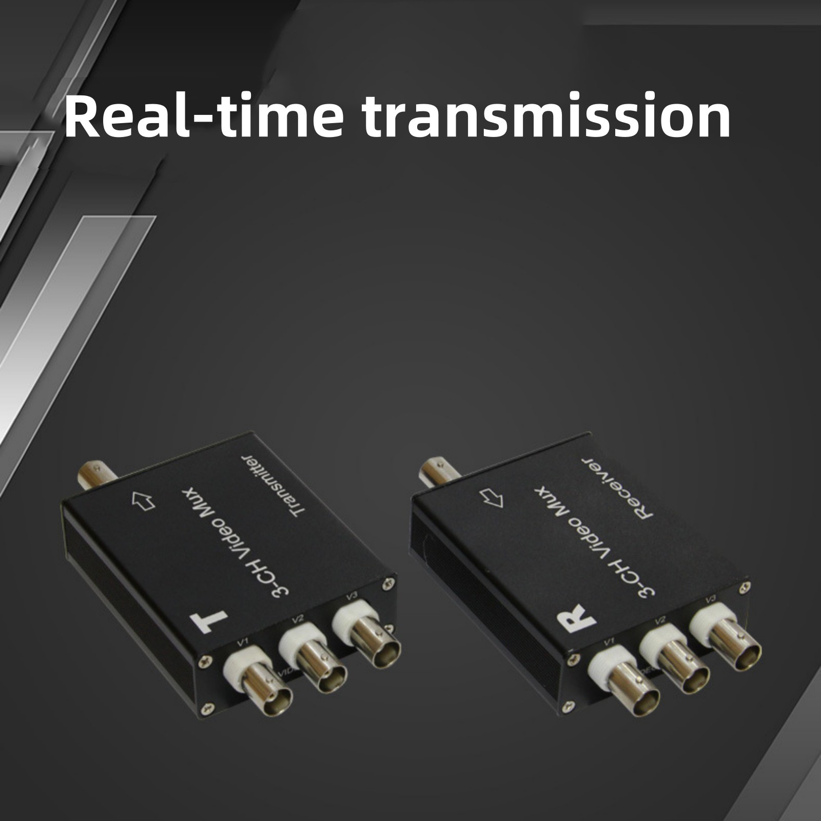 3 Channel Video Multiplexer Analog Camera Extender Receiver&Transmitter DC12V
