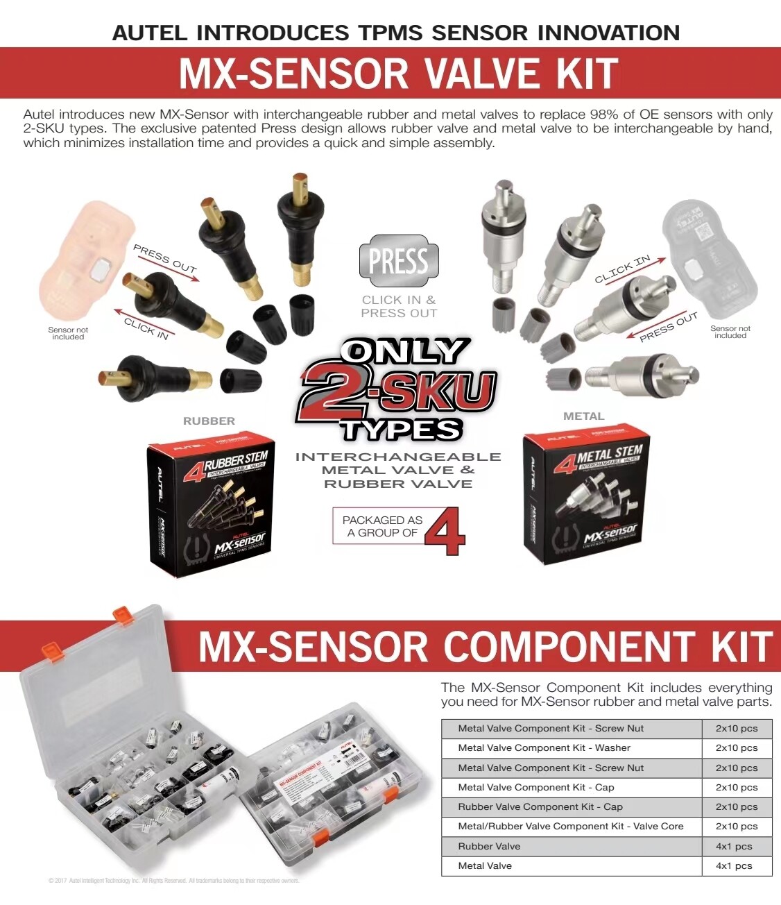 Autel MX_TPMS Sensor Replacement Rubber Clamp In Valve Stem