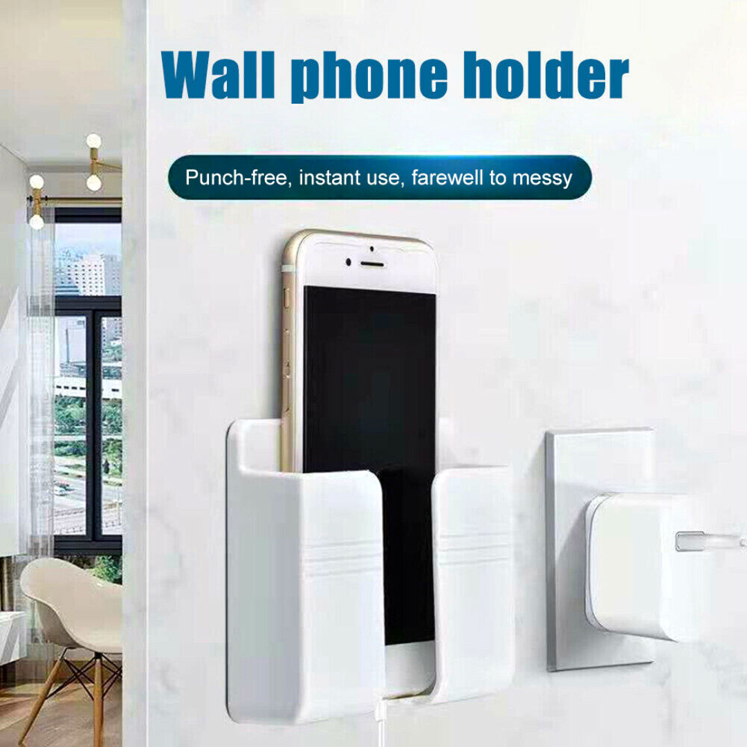 Holder Wall Mounted Mobile Phone Charging Organizer Storage Box Stand Rack