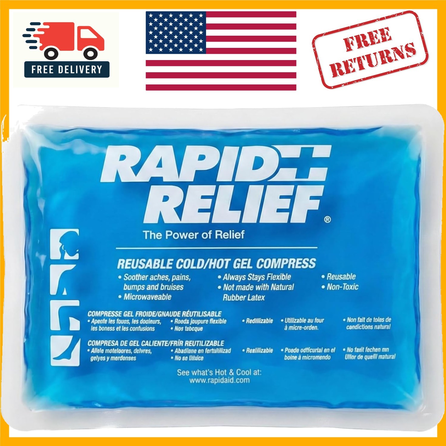 Cold & Hot Therapy Gel Pack – 4 x 6 Inch Reusable Solution for Muscle Aches