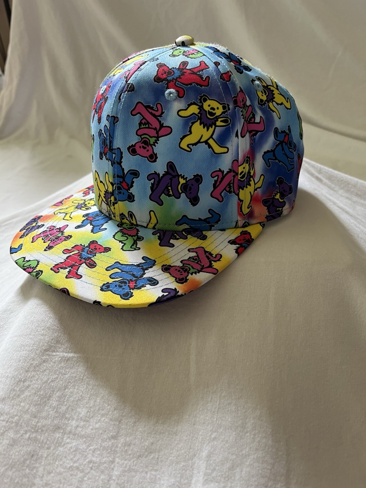 Grateful Dead Baseball Hat, Cap Snap Back One Size Dancing Bears Tie-Dye ￼NWOT