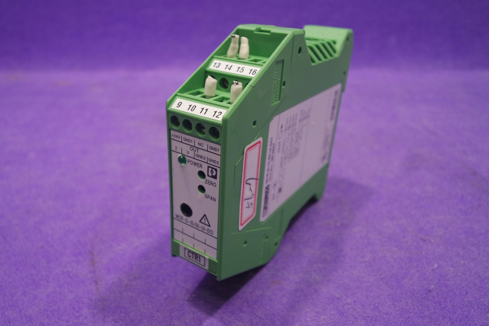 PHOENIX CONTACT MCR-S-10/50-UI-DCI CURRENT MEASURING TRANSDUCER  USED