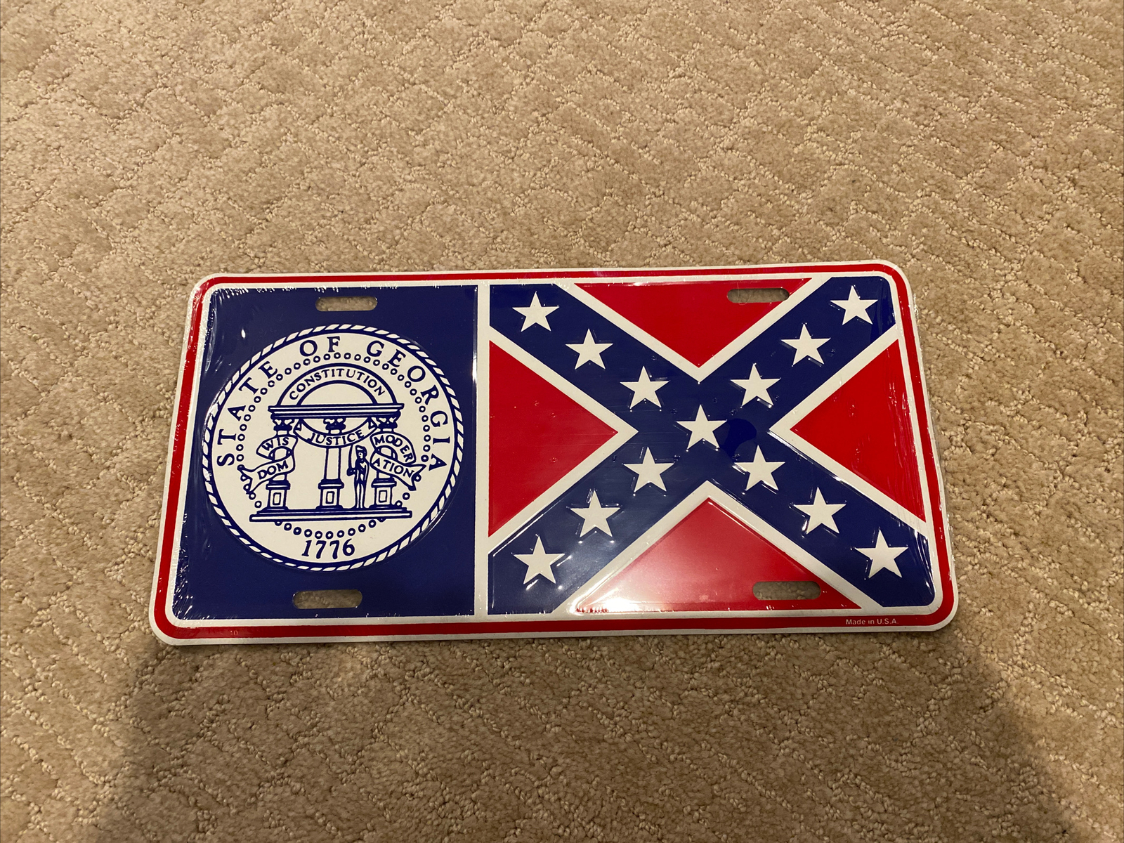Smokey and the Bandit Trans Am Georgia Embossed License Plate 1977 Movie Cars