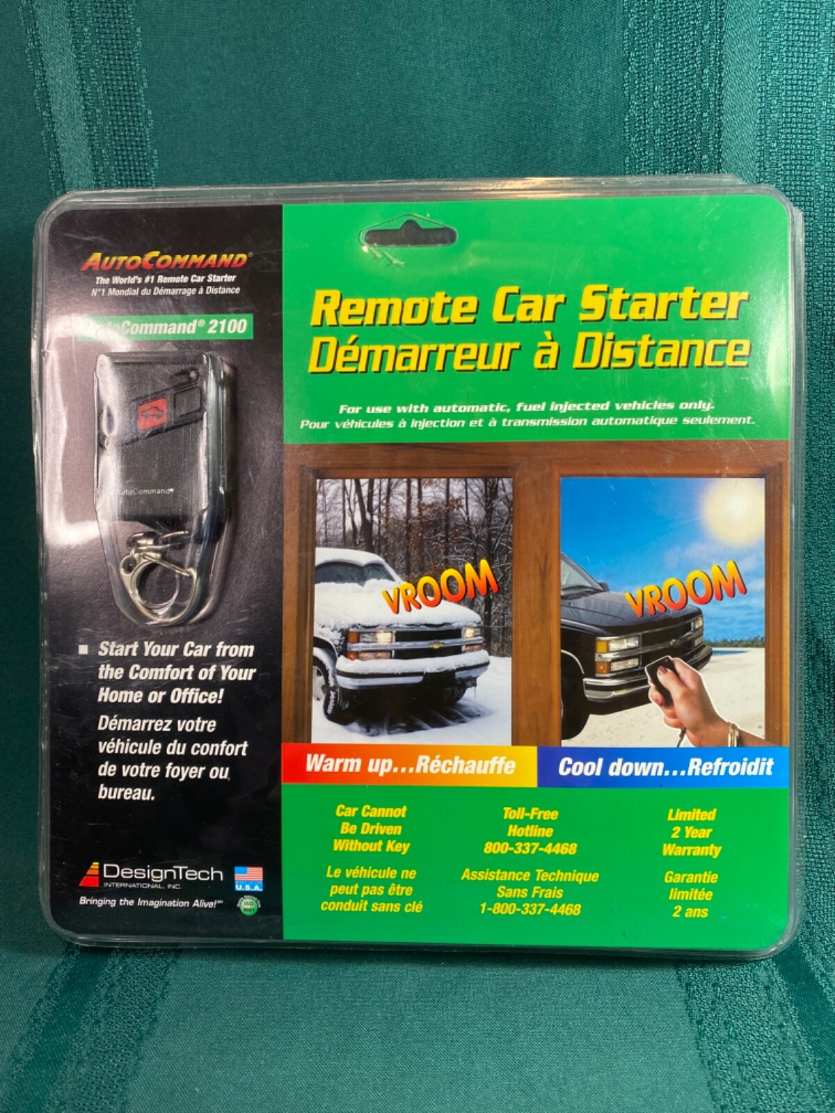 DesignTech Remote Control Car Starter Auto Command NEW Unopened Model #28921