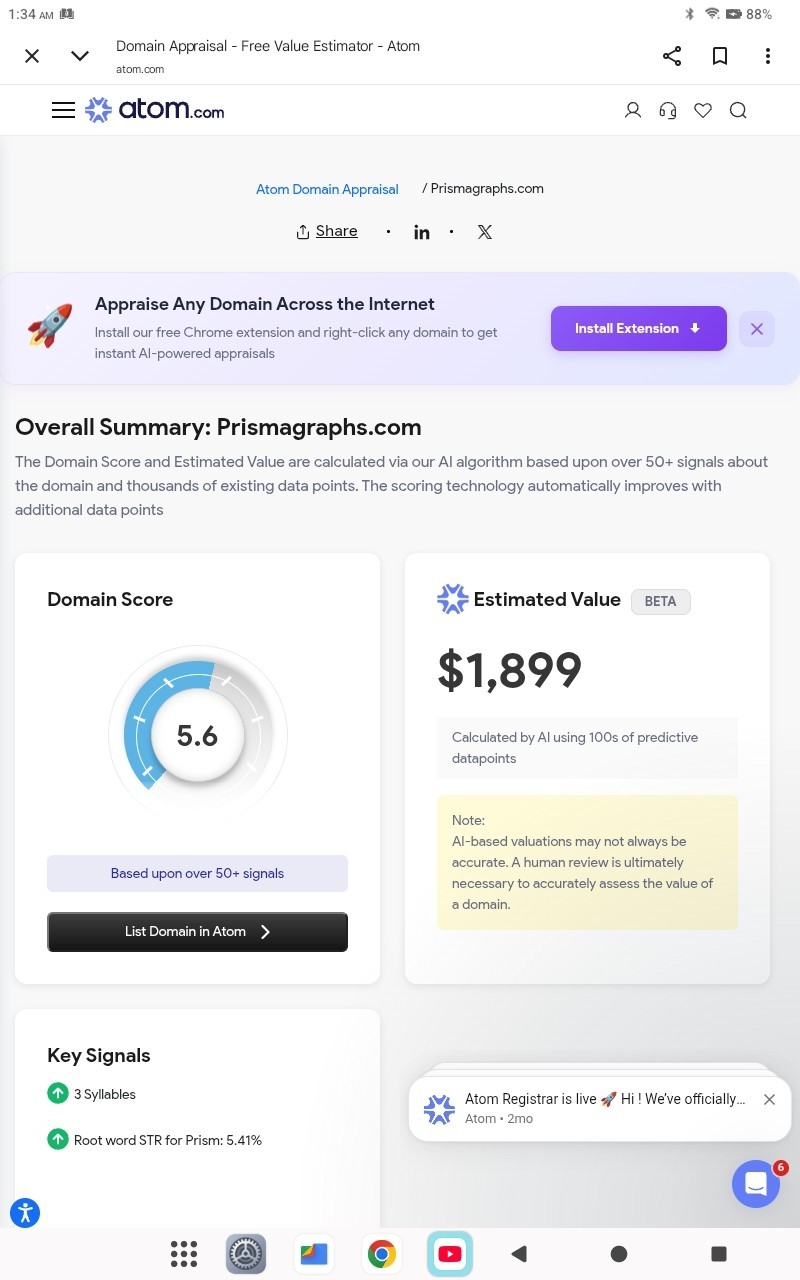 💥 PRISMAGRAPHS.COM DOMAIN NAME ESTIMATED VALUE IS $1900.00-$12,424.00