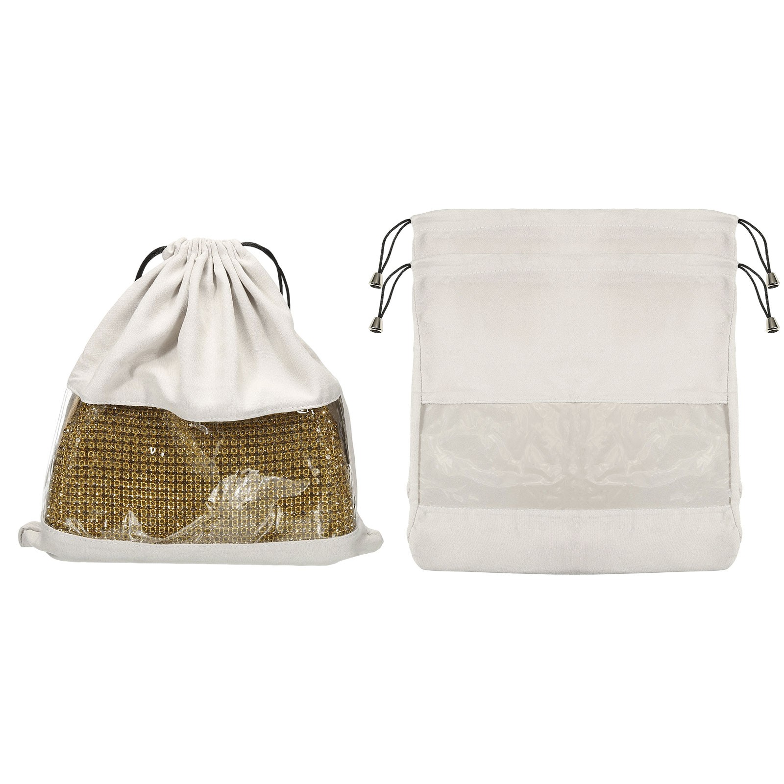 3Pack Dust Bags 19.69"x21.65"Cover Storage Bags with Window, Gray