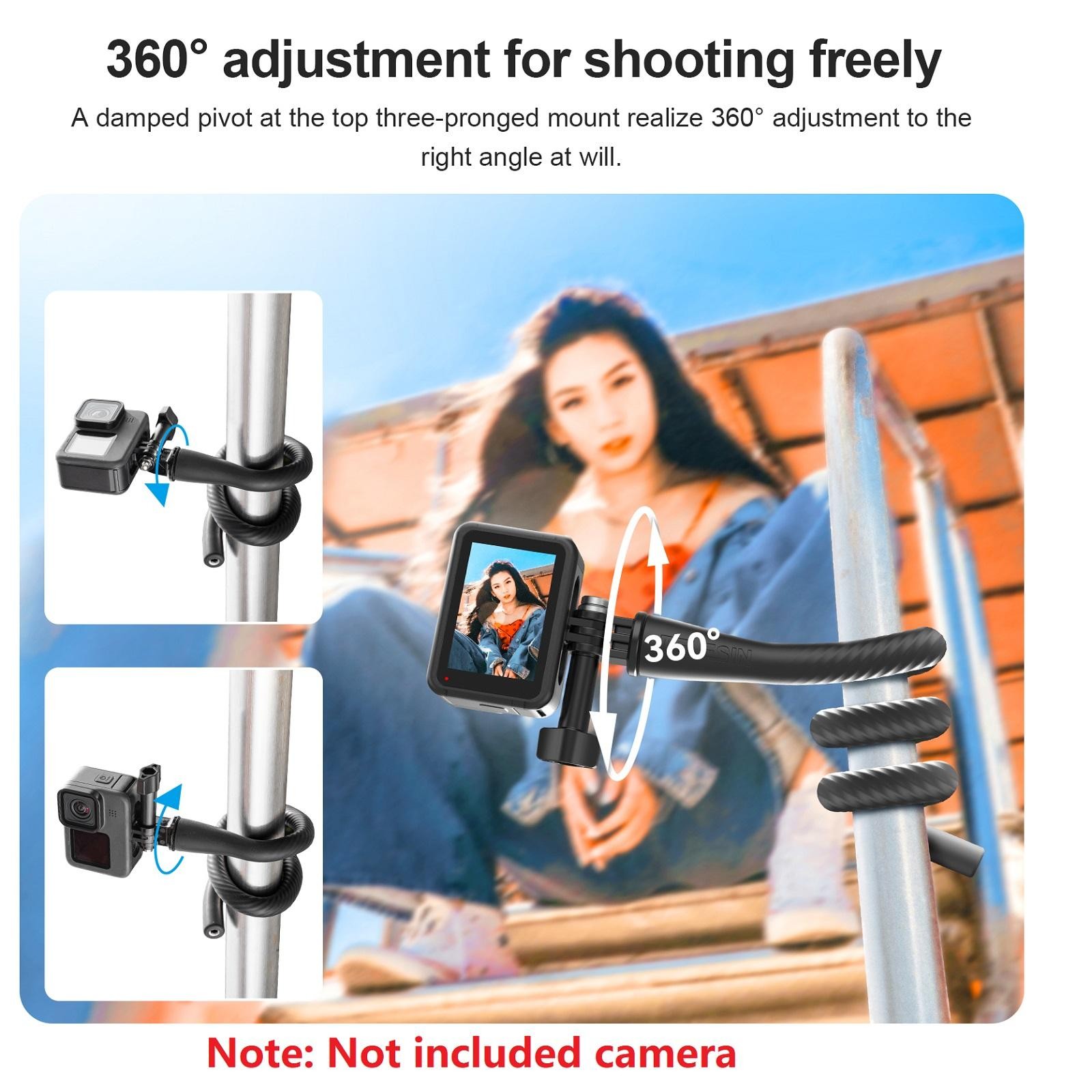Flexible Mount Bracket For Insta360 Go 3 Camera Octopus Tripod Phone Holder