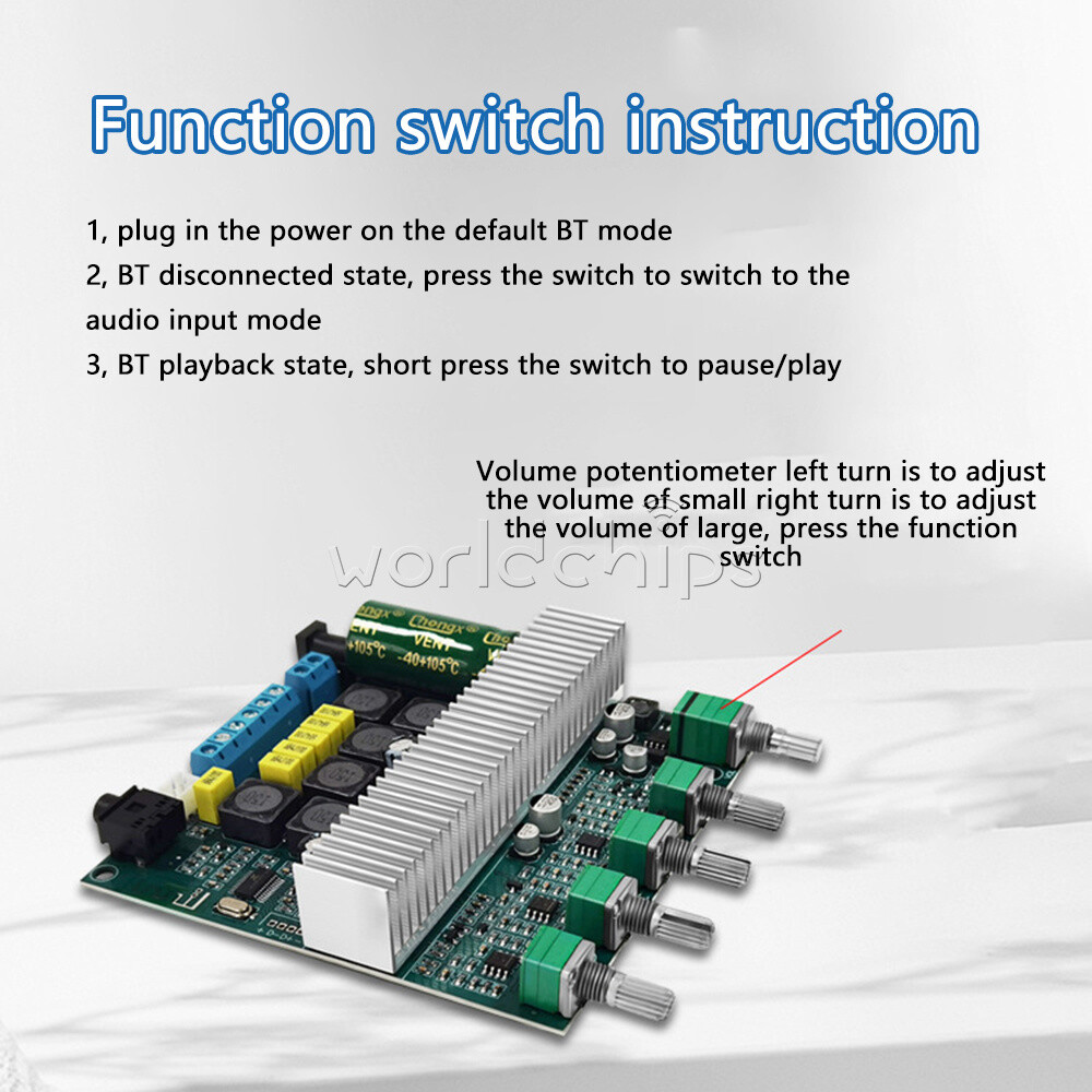 TPA3116 Amplifier Audio Board 2.1 HiFi Bluetooth Digital Power Amplifier Board